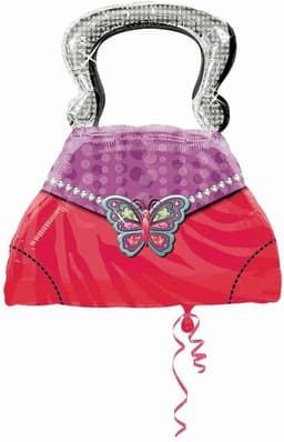 Glitzy Girl Purse Balloon (Air-Filled- Helium)- 28 Inches