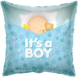 Square Baby Boy Sleeping (Helium) - 18 Inches
