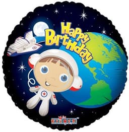 Happy Birthday Space Birthday Balloon (Helium)- 18 Inches