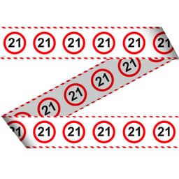 21 st Birthday Plastic Traffic Tape- 45 Feet