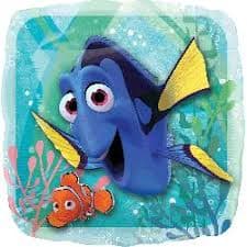Finding Dory Square Balloon (Helium) - 18 Inches