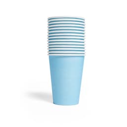 Premium Paper Cups Baby Blue 210ml- 8 Pc