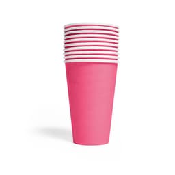 Premium Paper Cups Hot Pink 350ml- 10 Pc