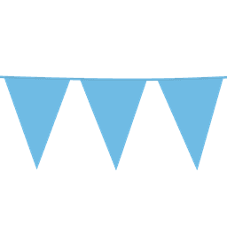 Premium Plastic Giant Bunting Baby Blue 30ft - 1 Pc