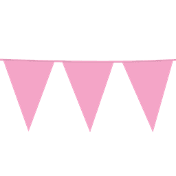 Premium Plastic Giant Bunting Light Pink 30ft - 1 Pc