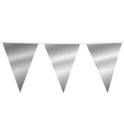 Premium Plastic Giant Bunting Metallic Silver 30ft - 1 Pc