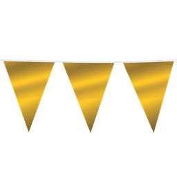 Premium Plastic Giant Bunting Metallic Gold 30ft - 1 Pc