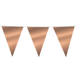 Premium Plastic Giant Bunting Metallic Rose Gold 30ft - 1 Pc