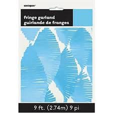 Paper Fringe Garland Light Blue 7Ft- 1pc