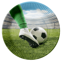 Paper Plates 9 Inches Soccer- 8 Pc