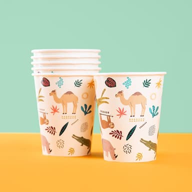 Paper Cups Zoo Party 250ml- 8 Pc inspiration 4