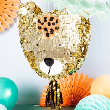 Premium Pinata Folded Leopard Zoo Party inspiration 1