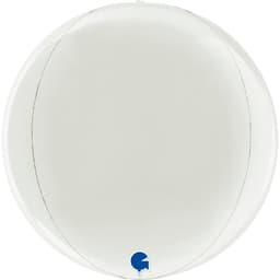 Globe White 4D Balloons Foil Balloon (Helium/ Air-filled) - 15 Inches