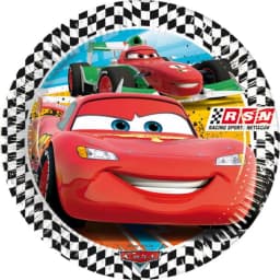 Disney Mcqueen Car Paper Plates 7 Inches - 8 Pc