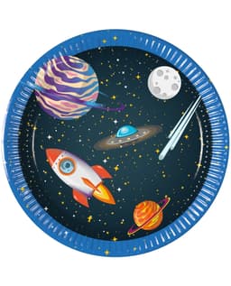 Paper Plates 8 Inches Rocket Space- 8 Pc