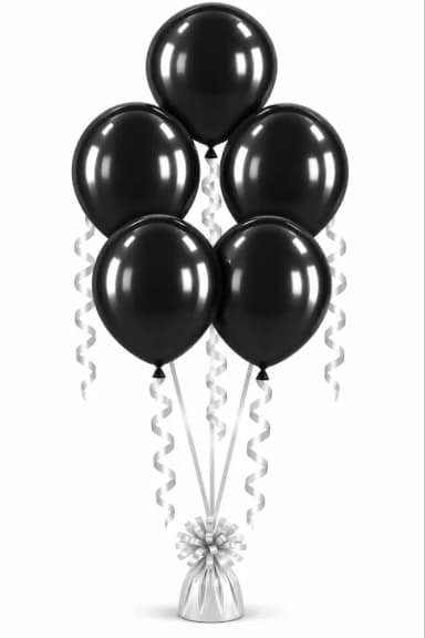 Anagram Fashion Jet Black Latex Balloon(Helium /Air-Filled)- 11 Inches inspiration 1