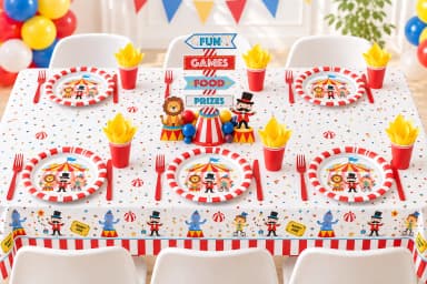 Plastic Table Cover 54In*84In Circus Carnival- 1 Pc inspiration 1