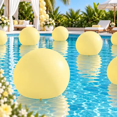 Sempertex Pastel Matte Yellow Latex Balloon (Air-Filled/Helium)- 36 Inches inspiration 1