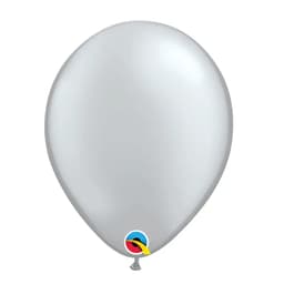 Metallic Silver Latex Balloon (Helium/Air Filled) - 11 Inches