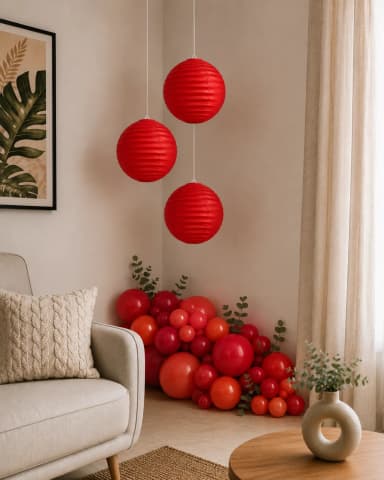 Paper Lantern Round Red- 10 Inch inspiration 1