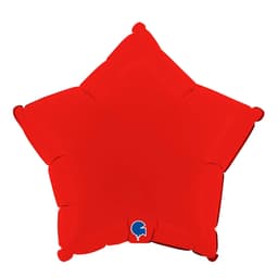 Star Matte Red Foil Balloon (Helium)- 18 Inches