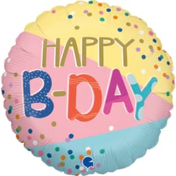 Funky Dots Birthday Round Balloon (Helium) - 18 Inches